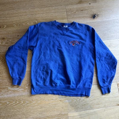 Vintage 90s Champion Sweatshirt Pullover Crew Blue Size L Made in USA - image 1 of 4