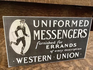 Western Union Sign Display Paper Cardboard Sign Collectible - Picture 1 of 11