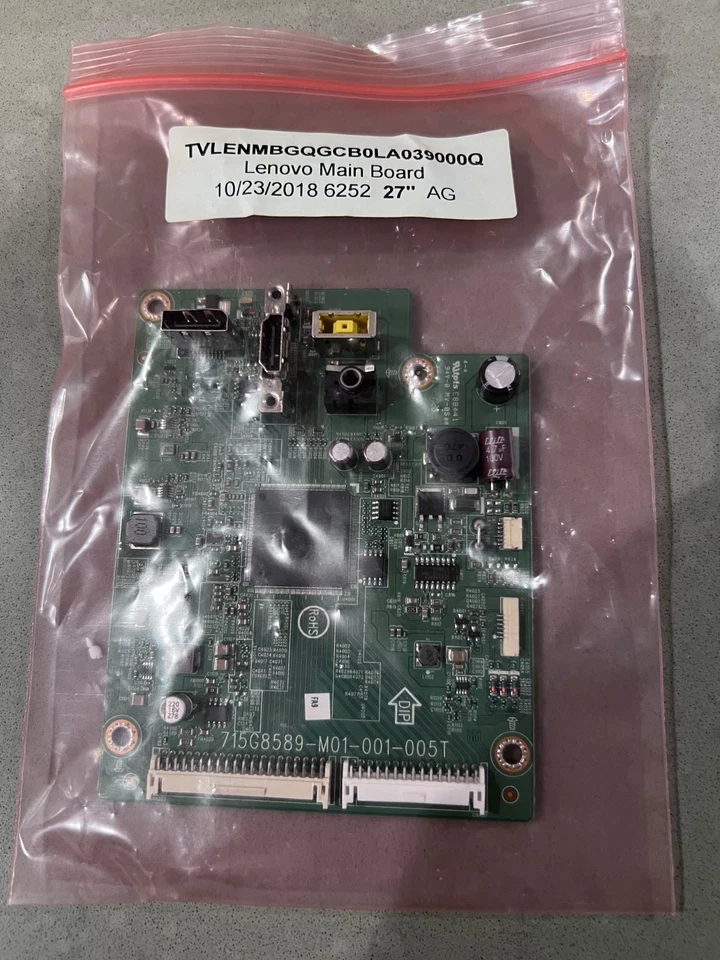 Lenovo Monitor L27q-20 Main Board 715G8589-M01-001-005T P/N: GQGCB0LA039000Q - Image 1 of 1