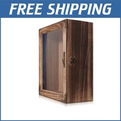 Rustic 11x13 Shadow Box Frame - Vintage Accent Display Case with Acrylic Door - Image 1 of 4