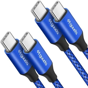 Long USB C to USB C Cable 12ft, 2-Pack, 60W USBC to USBC Cord, Type C to C Ch... - Picture 1 of 7