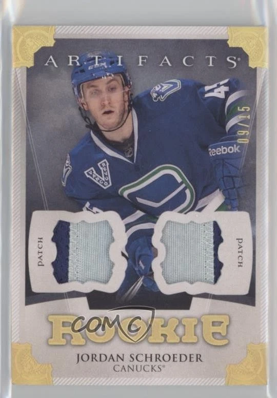 2013 Artifacts Rookies Spectrum Patch/Patch /15 Jordan Schroeder Rookie Patch RC - Image 1 of 2
