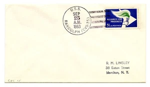 EE. UU. RANDOLPH (CVS-15) Cubierta Naval de Estados Unidos (25/09/1963) - Imagen 1 de 2