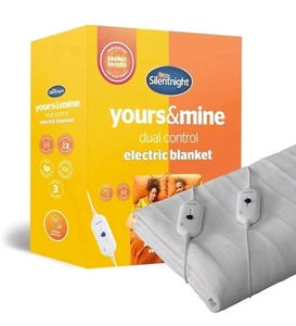Silentnight Yours & Mine Dual Control Electric Blanket SUPER KING Heated - Picture 1 of 3