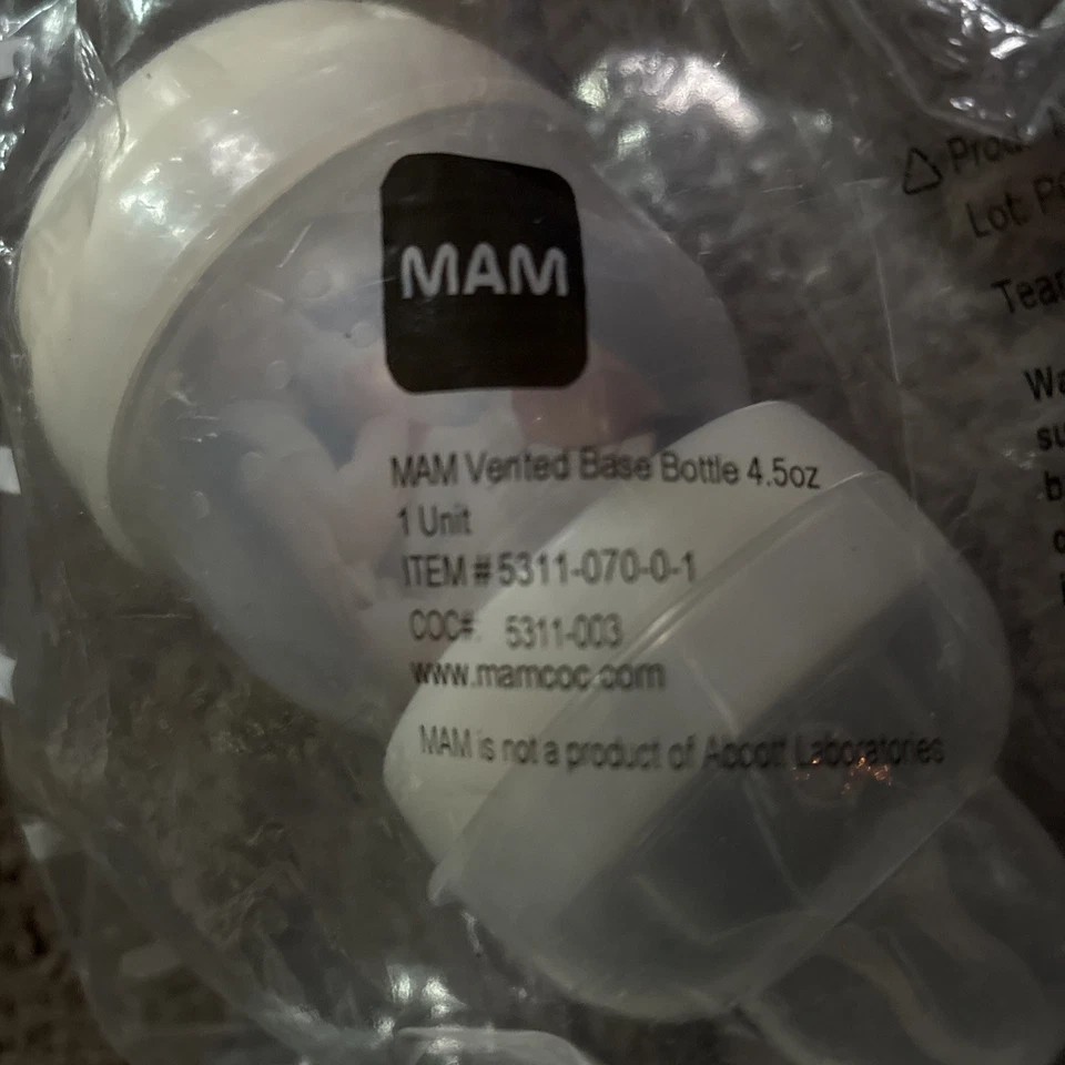 MAM Baby Bottle 4oz. Anti Colic Self Sterilizing Newborn - Image 1 of 4