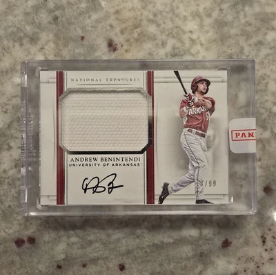 2017 Panini National Treasures /99 Andrew Benintendi #CRMS-AB Auto RC - Image 1 of 2