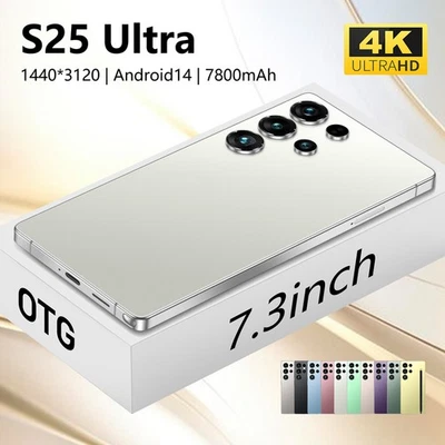 NEW S25 Ultra Android Cellphones 7.3" 7800mAh 8+256GB Factory Unlocked Dual SIM - Image 1 of 4