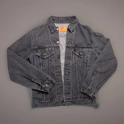 Chaqueta de Camionero Levi’s 70506-0259 Vintage Negra Denim 36R Hecha en EE. UU. Años 80 Foto 1 de 4