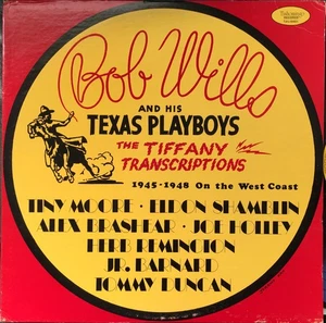Bob Wills & His Texas Playboys Tiffany Transcriptions 1976 VG/VG *PLS READ DESC* - Picture 1 of 4
