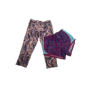BCG Nike Girls Lot of 2 Printed Leggings & Athletic Shorts Youth Size Small - Picture 1 of 9