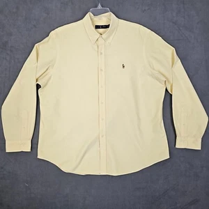 Ralph Lauren Shirt Mens XXL Yellow Preppy Flesh Color Pony Work Travel Classic - Picture 1 of 19