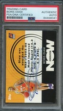 2007-08 Topps Generation Now #GN25 Boris Diaw Signed Card AUTO PSA Slabbed Suns