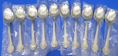 10 - Reed & Barton ELEGANTE Select Glossy Stainless Korea Flatware TEASPOONS - Image 1 of 4