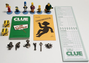 Clue The Simpsons 2007 Replacement Game Suspects Pawns Characters Figures Cards
