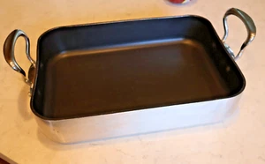 Sartén grande antiadherente Mauviel 1830 William Sonoma acero inoxidable pesado 14x10" - Imagen 1 de 8