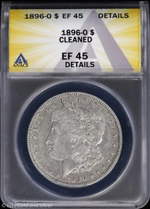 1896-O $1 Morgan Silver Dollar ANACS EF 45 Details | XF - Picture 1 of 4