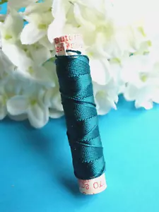 600BBIS Superb Antique Silk Thread Spool Gutermann 'Peacock Blue' No. 870 - Picture 1 of 2