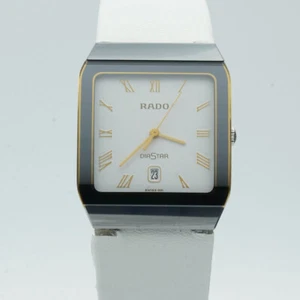 RADO DIASTAR HERREN UHR STAHL VERGOLDET QUARTZ 28MM STAHL/GOLD 152.0366.3 R105 - Bild 1 von 10