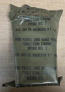 Rare USGI, 1977, Food Packet Long Range Patrol, Menu No. 2 Chili Con Carne - Picture 1 of 6
