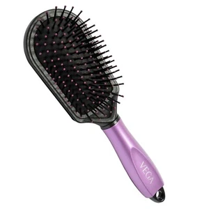 VEGA Cushioned Hair Brush With Cleaner - Picture 1 of 6