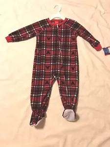 Jammies temáticos de Disney para tus familias 1 pieza, cremallera frontal estampado rojo/negro/blanco 18M, 24M - Imagen 1 de 3