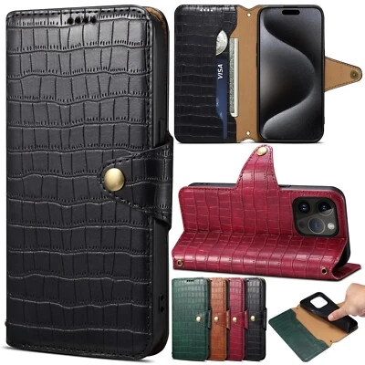 For Huawei Mate 60 50 Honor 100 90 Crocodile Pattern Leather Wallet Phone Case - Image 1 of 4