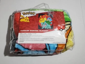 Twin Size 40in X 50in Pokémon Toddler Raschel Blanket 100% Polyester - Picture 1 of 9