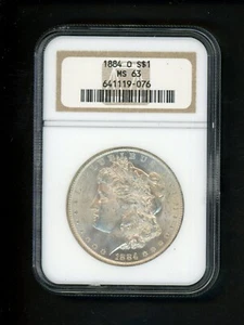 1884 O US Morgan Silver Dollar $1.00 $1 NGC MS 63 CH UNC Bright White spot free - Picture 1 of 4