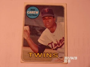 Tarjeta de béisbol Topps Rod Carew 1969 #510 de los gemelos de Minnesota muy buena - desgaste en las esquinas - Imagen 1 de 2