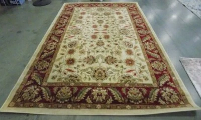 IVORY / RED 6' X 9' Stained Rug, Reduced Price 1172568023 LNH215A-6 - Image 1 of 3