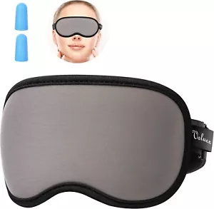 Máscara de ojos ultra suave para dormir tela de seda + algodón con tapón para la oreja unisex - Imagen 1 de 6