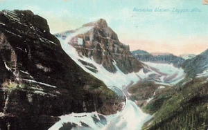 Horseshoe Clacier, Lagga, Alberta Canada Vintage PC Posted 1911 - Picture 1 of 2