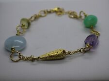 Bracciale Argento AMETISTA TORMALINA QUARZO LEMON CRISOPASIO CM 19-22 EXPLOIT