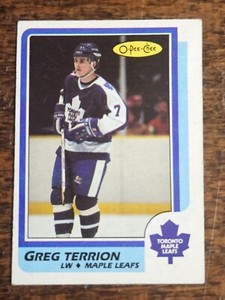1986-87 O-PEE-CHEE NHL HOCKEY #244 GREG TERRION TORONTO MAPLE LEAFS