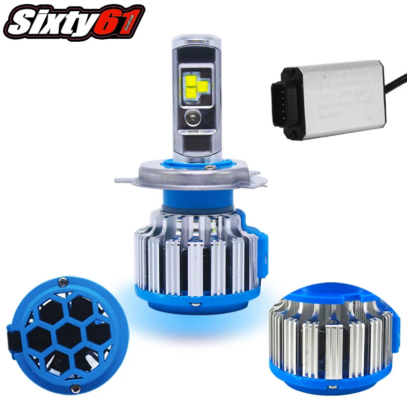 Honda Fury VT13CX LED 2010-2020 Headlight Bulb H4 COB Light 4000LM White 6000K - Image 1 of 1