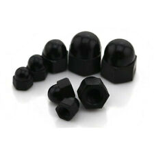 10PCS Nylon Black Plastic Hexagon Bolt Nut Full Dome Cap Cover Screw Bolt M3-M18