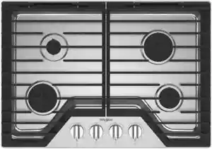 WHIRLPOOL STAINLESS 30 In. GAS 4-BURNER COOKTOP - WCGK5030PS - Picture 1 of 5