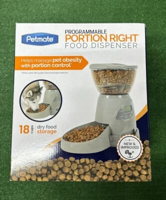 Цифровой программируемый автоматический дозатор корма для домашних животных Petmate, собак кошек  - Изображение 1 из 4