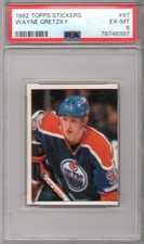 1982 TOPPS STICKERS #97 WAYNE GRETZKY PSA 6 EDMONTON OILERS HOF