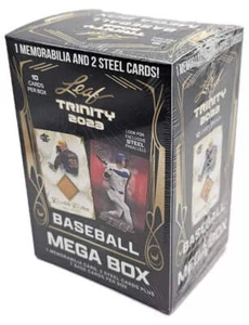 2023 Leaf Trinity Baseball Mega Box Blaster Factory Sealed 1 Memorabilia 2 Steel - Picture 1 of 2