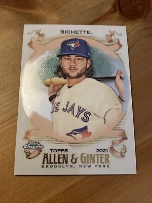 2021 Topps Allen & Ginter Chrome Bo Bichette #61 Toronto Blue Jays - Image 1 of 2