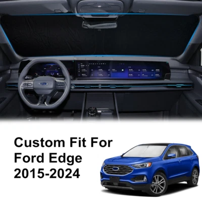 Cubierta reflectante para parabrisas delantero para automóvil Ford Edge 2015-2024 Custom Fit Foto 1 de 4