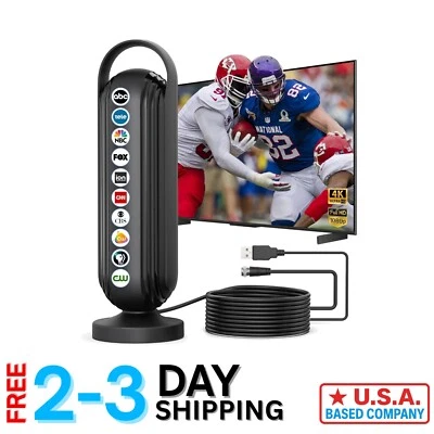 Professional Long Range TV Antenna - 999+ Miles, Dual Mode for Best Reception - Image 1 of 4