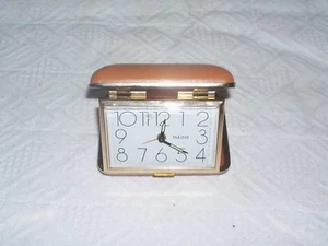 Vintage Mechanical Watch With an Alarm Clocks in a tan travel Box parts. - Picture 1 of 3