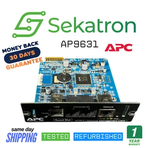 ♻️ Karta zarządzania siecią APC AP9631 UPS⚡Szybka wysyłka - stan idealny. - 1 rok Wrrnty - Zdjęcie 1 z 3