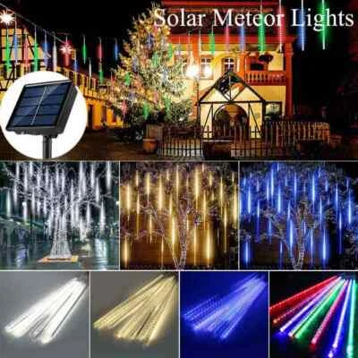 Cadena de luces solares de hadas de meteorito de 30/50 cm LED para fiesta boda decoración jardín Navidad Foto 1 de 4