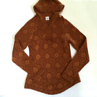 Alpaca Warehouse Hoodie Sweater Brown / Orange  Alpaca Wool Small  Peru
