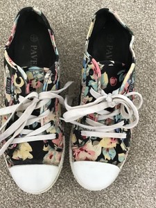 pavers black trainers