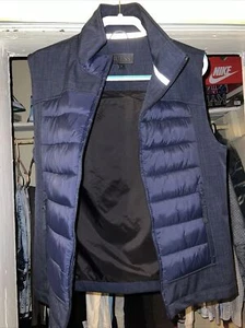 Unisex Guess Blue Full Zip Puffer Vest Size S - Picture 1 of 6