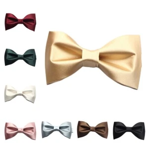 Vorgebundene Herrenmode Hochzeit Party Fliege einfarbig verstellbar lässig Fliege - Bild 1 von 13